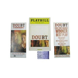 Doubt Playbill 2005 Kerr Theatre Ticket Flyer Cherry Jones O'Byrne Goldenhersh